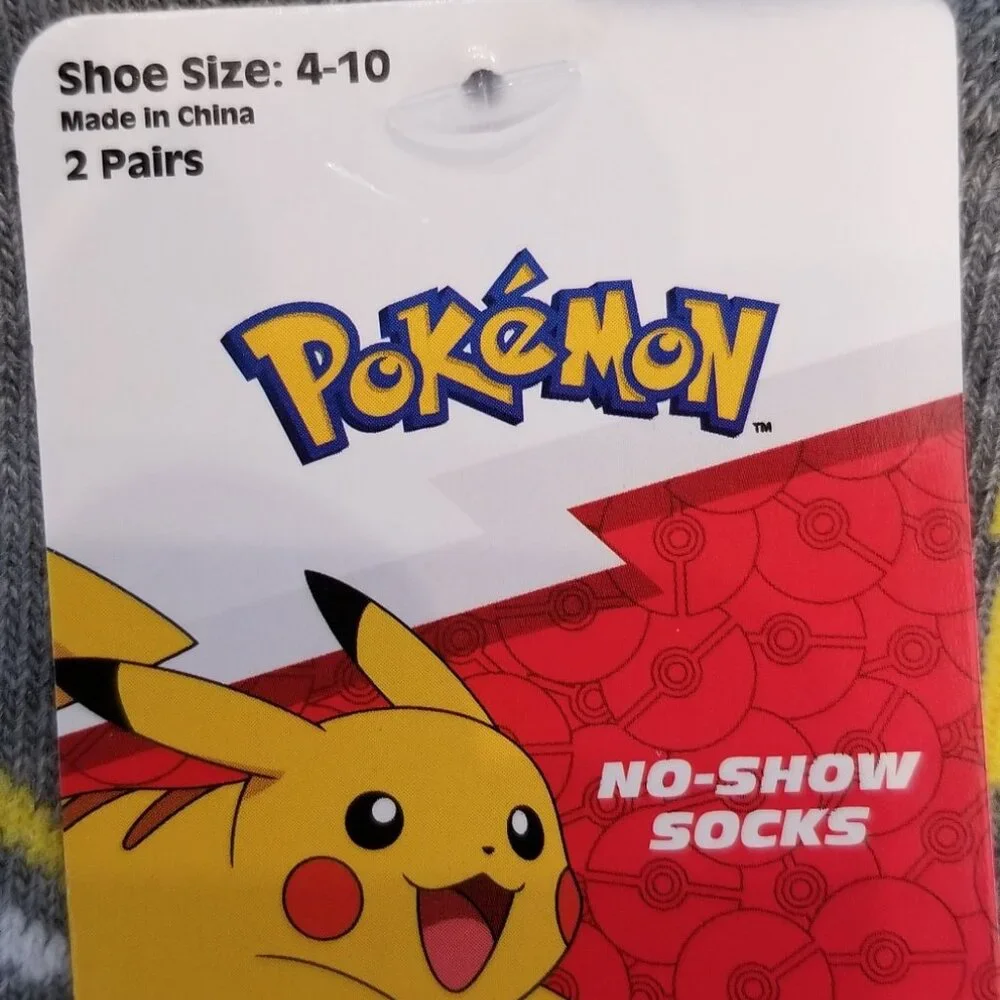 Pokemon Pikachu No Show Socks - 2 Pack